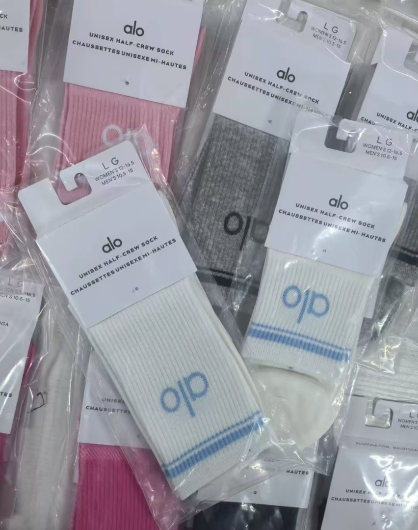 Alo-Inspired Colorful Crew Socks - Details
