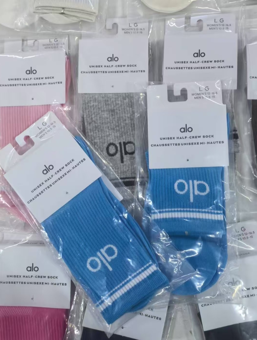 Alo-Inspired Colorful Crew Socks - Details
